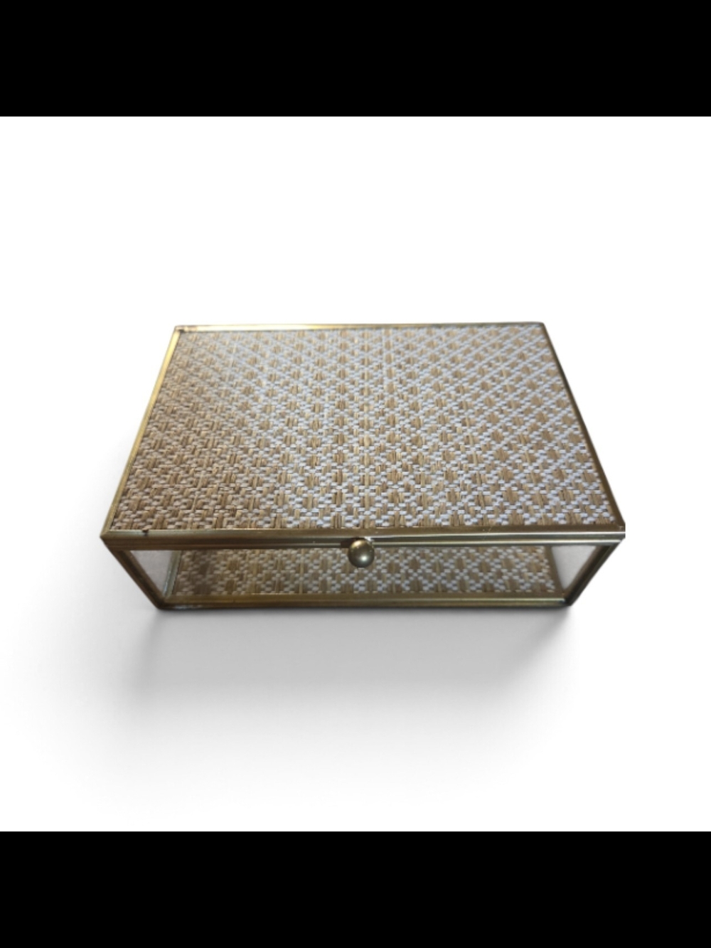 Rachel Zoe Woven Glass Jewelry Box